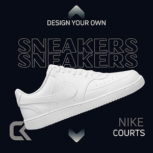design your own branded custom nike courts sneakers