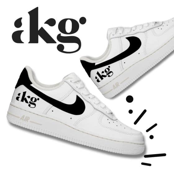 Custom branded corporate sneakers for AKG