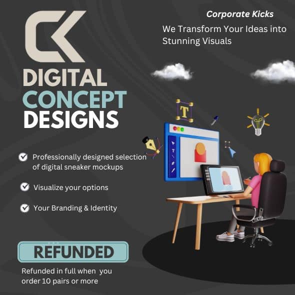 digital concept designs for branded sneakers