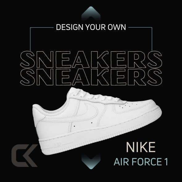design your own branded custom Nike Air force 1 sneakers