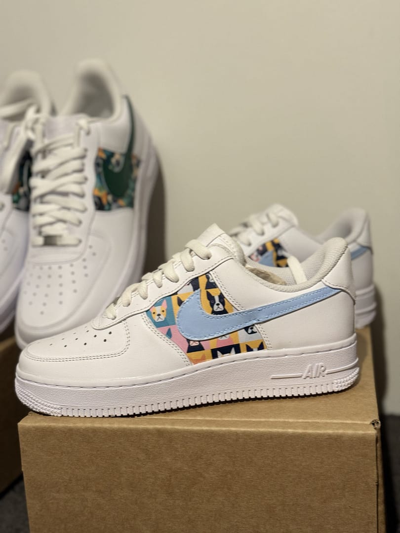 business logo on sneakers