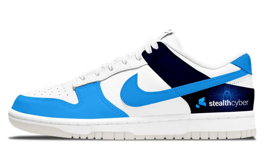 stealth cyber custom nike dunk branded shoes